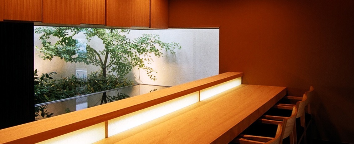 Cherish Japan counter seating with garden view
